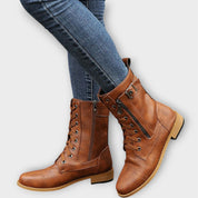 Bottines en cuir à lacets classiques