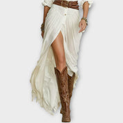 Robe Maxi Boutonnée Élégance Occidentale