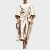 Robe Midi en Satin Élégante