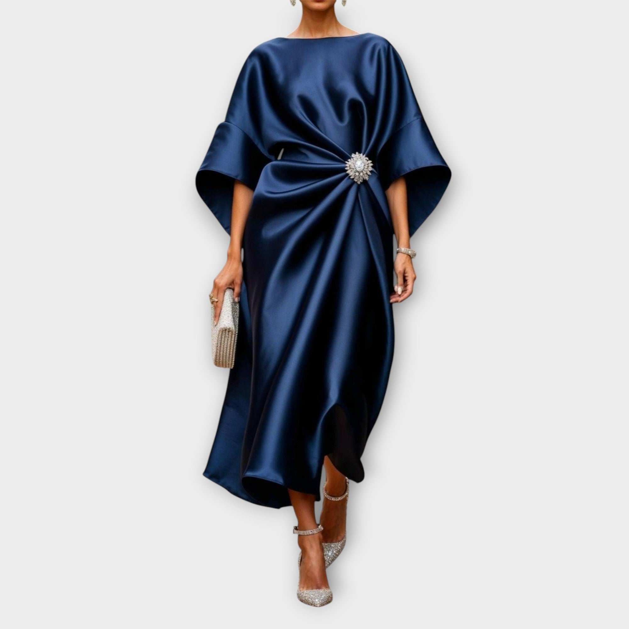 Robe Midi en Satin Élégante