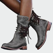 Bottines en cuir avec lacets