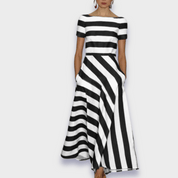 Robe Maxi Rayée Fait Main