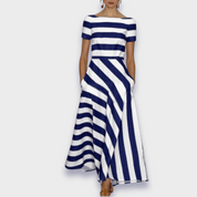 Robe Maxi Rayée Fait Main