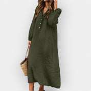 Robe en Lin Élégante avec Ligne Stylée