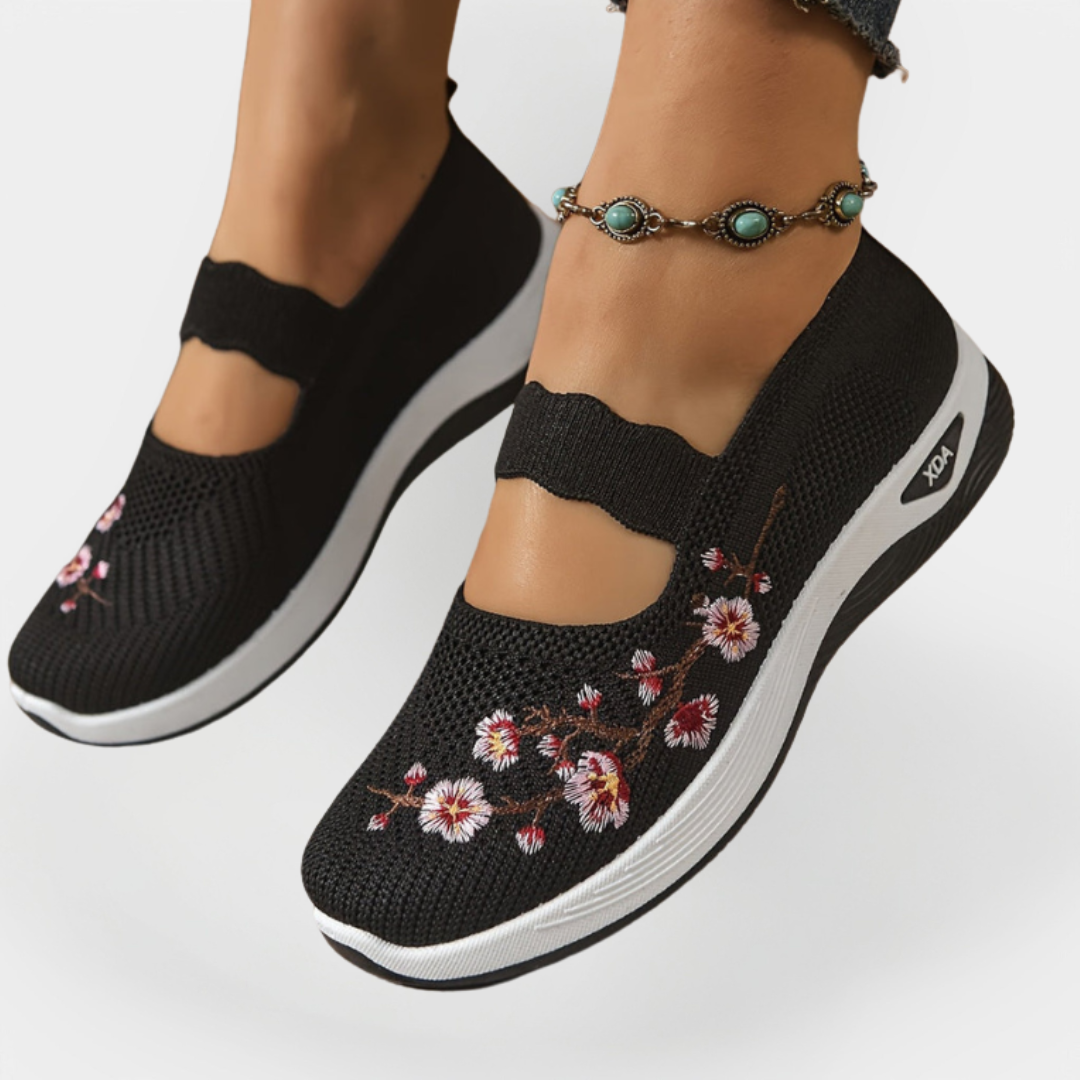 Chaussures Orthopédiques avec Broderie Florale