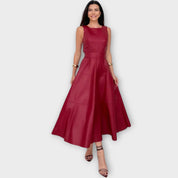 Robe Midi en Cuir Synthétique