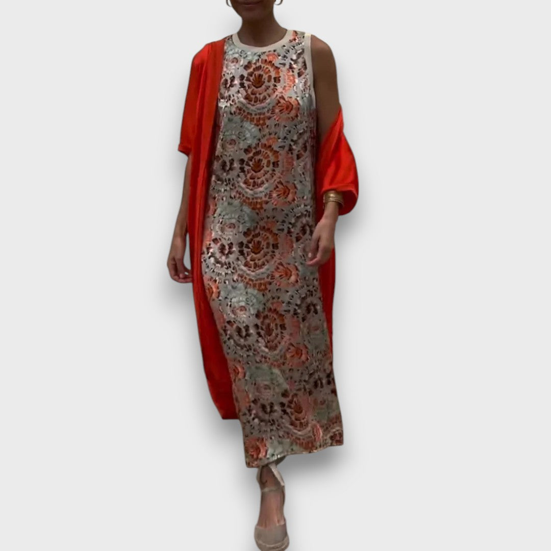 Robe Maxi avec Cardigan