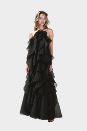 Robe Maxi avec une Touche Romantique et un Style Aristocratique