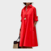 Robe Polo Élégante en Tissu Premium