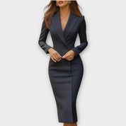 Robe Midi Blazer Élégance Sur Mesure