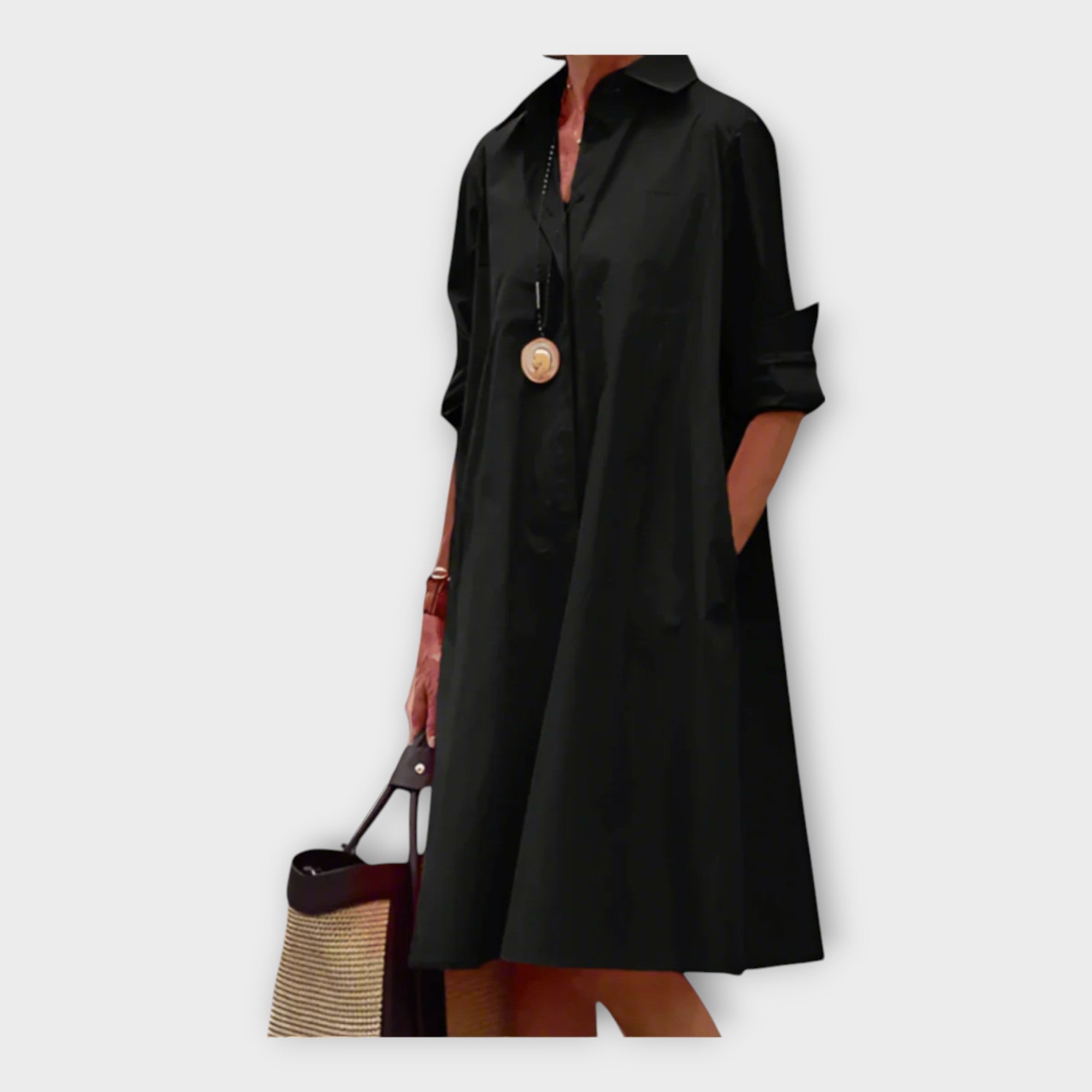 Robe Polo Élégante en Tissu Premium