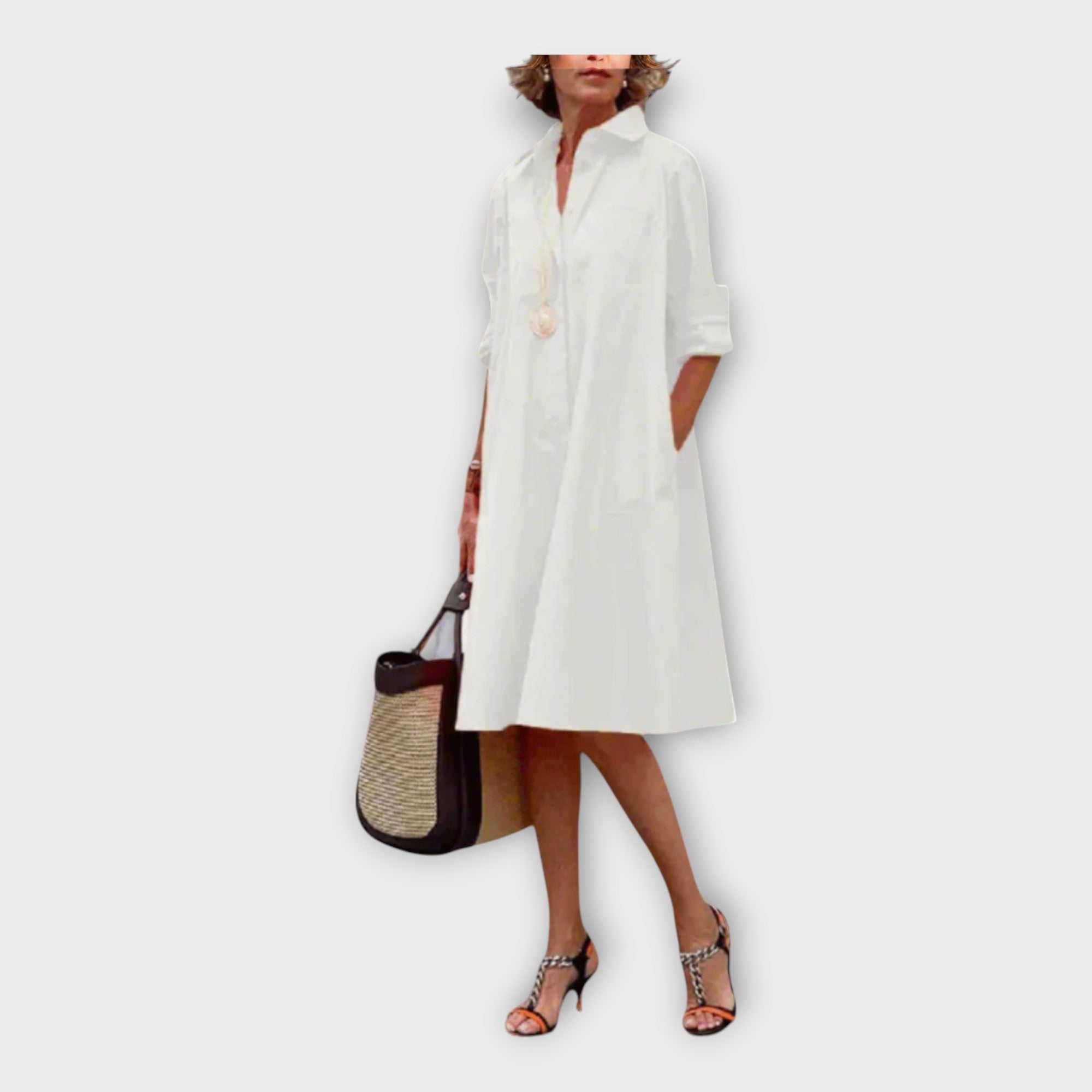 Robe Polo Élégante en Tissu Premium