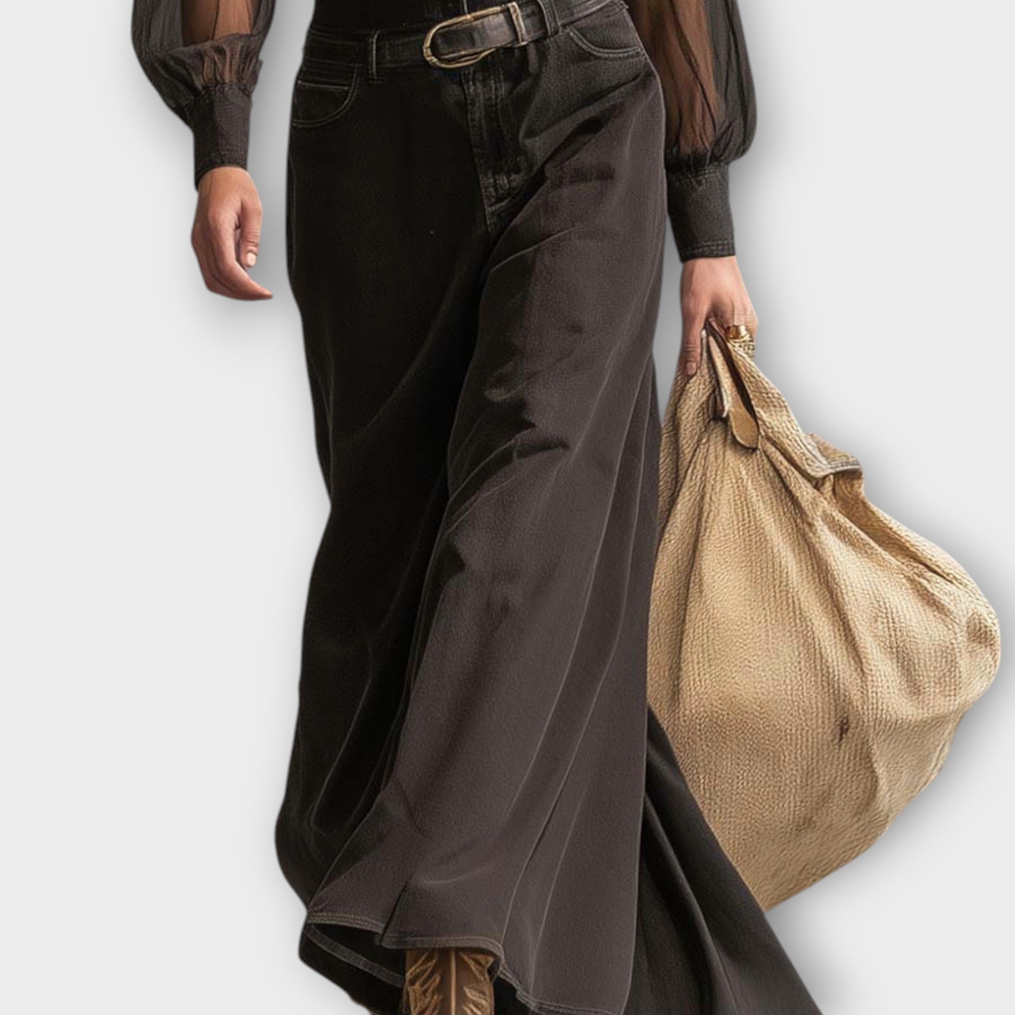 Robe Maxi Vintage Western en Jean