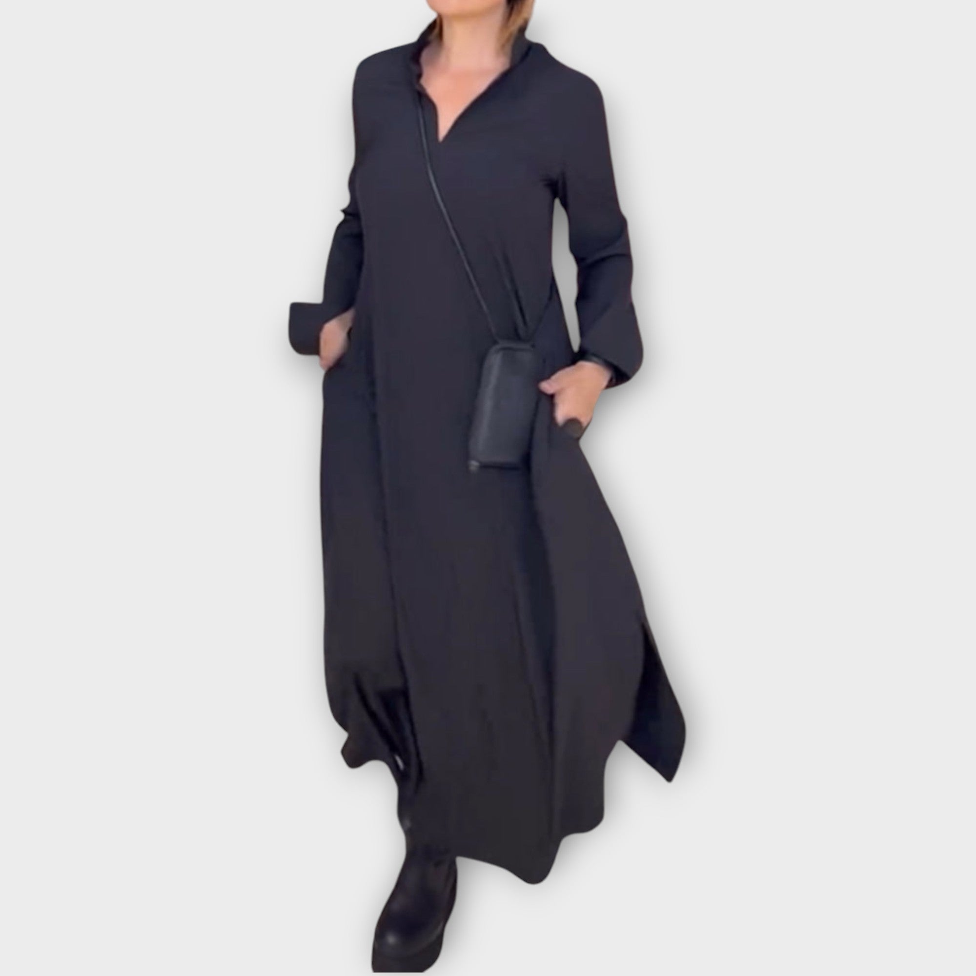 Robe Maxi à Col Détendu
