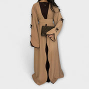 Combinaison de Cardigan et Robe Élégante avec Décoration Rayée