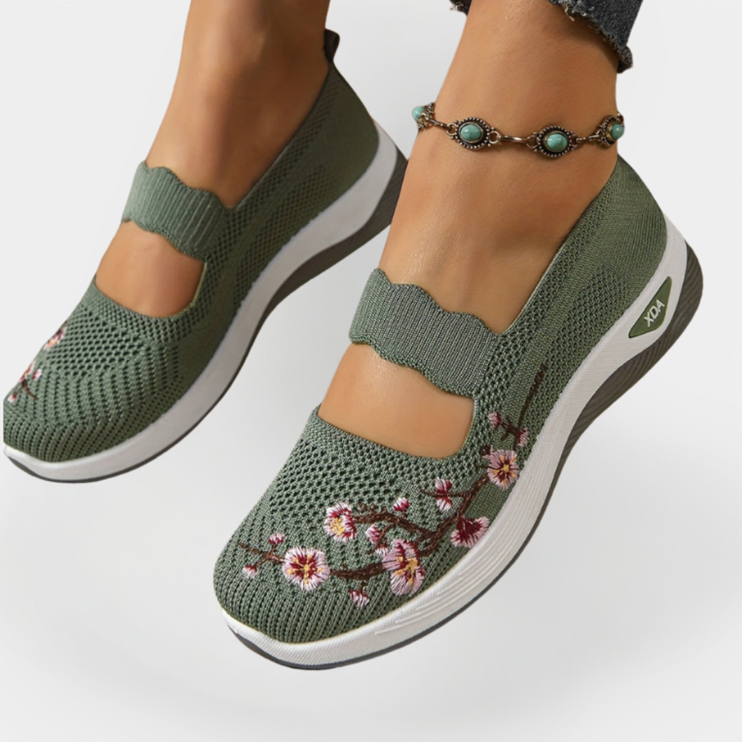 Chaussures Orthopédiques avec Broderie Florale