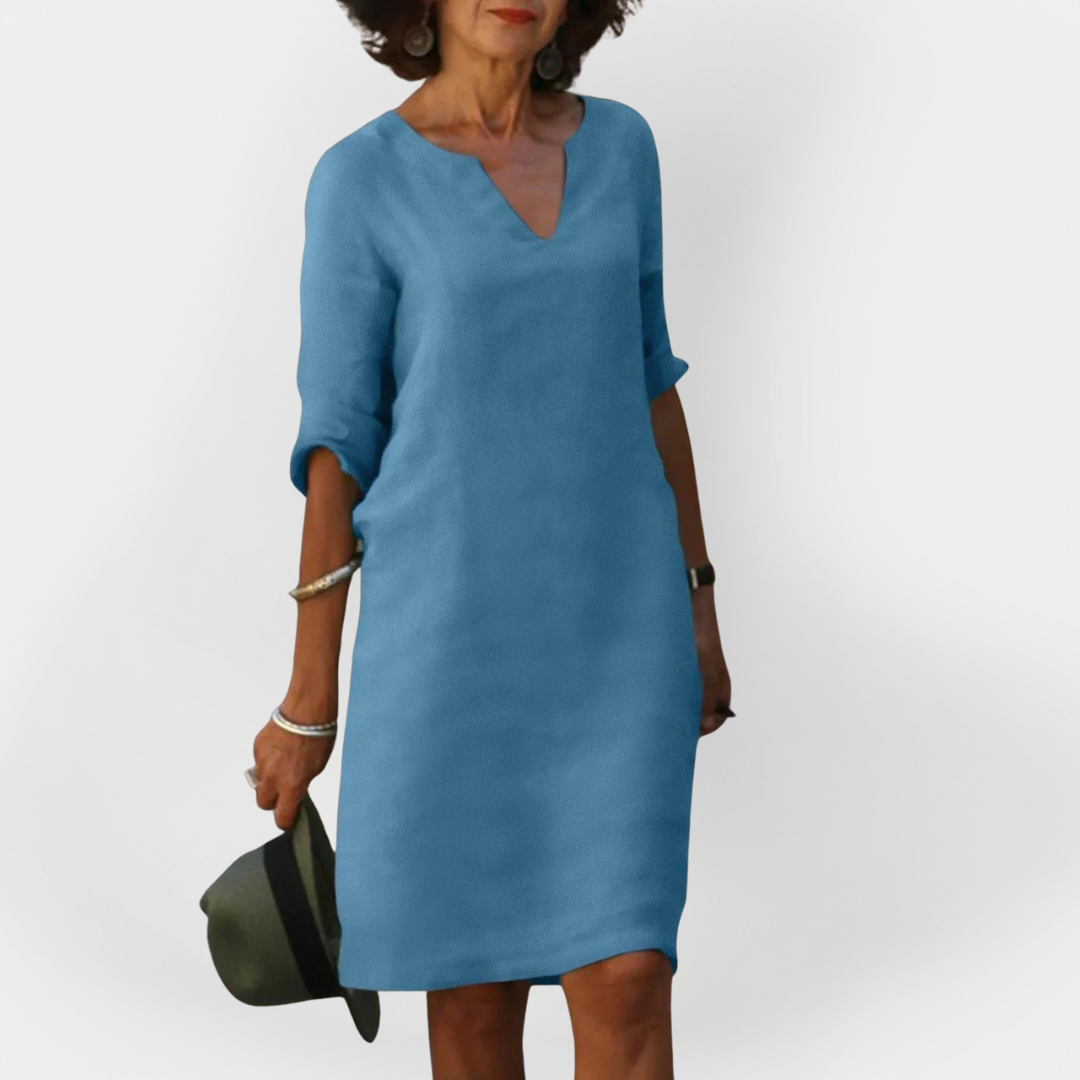 Robe quotidienne avec décolleté en V