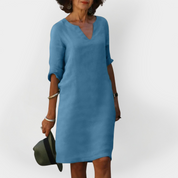 Robe quotidienne avec décolleté en V