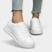 Baskets en Cuir Blanc