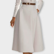 Robe Blazer A-Line Élégante avec Ceinture