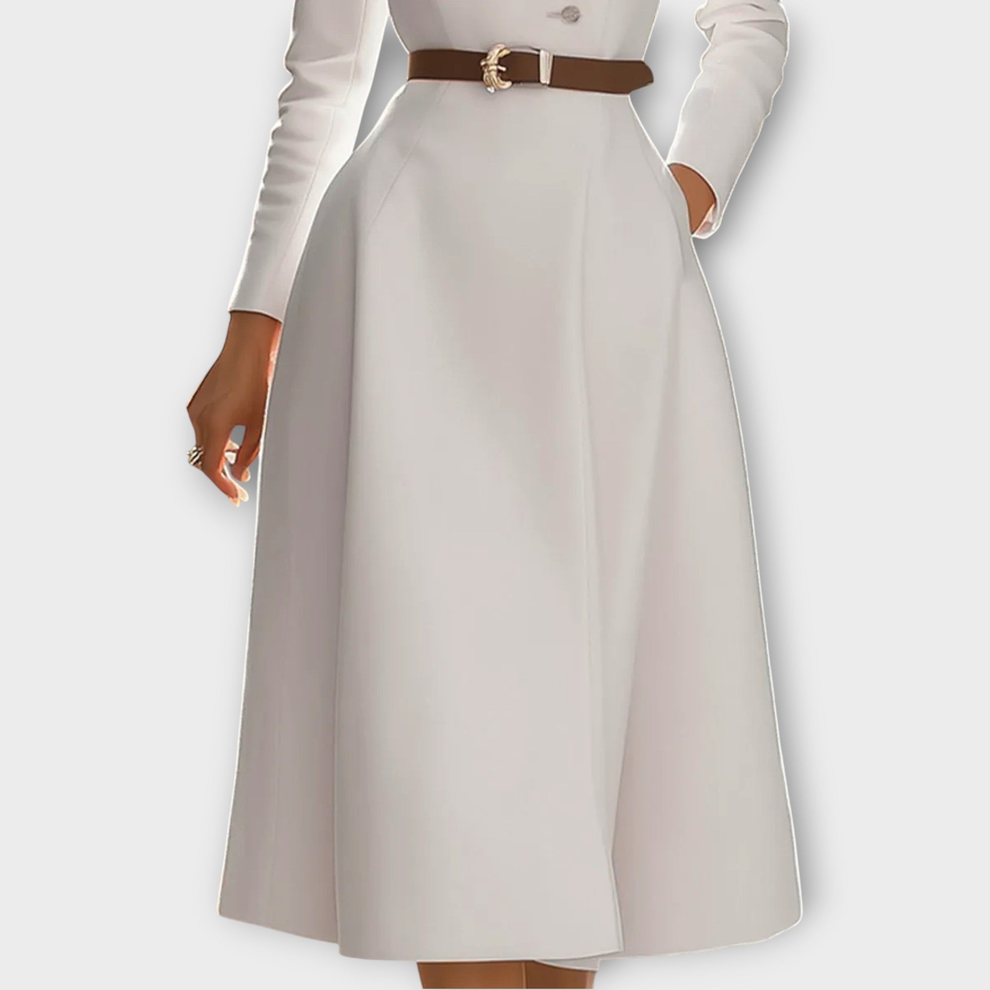 Robe Blazer A-Line Élégante avec Ceinture