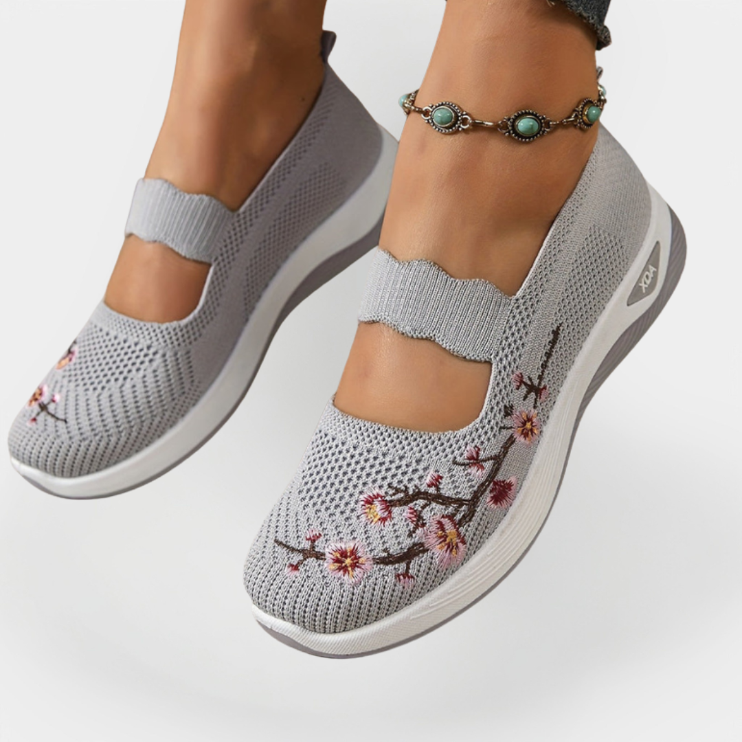 Chaussures Orthopédiques avec Broderie Florale