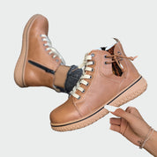 Bottes de cheville en cuir orthopédique