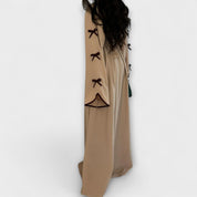 Combinaison de Cardigan et Robe Élégante avec Décoration Rayée