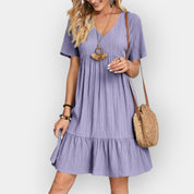 Robe Midi avec Décolleté en V