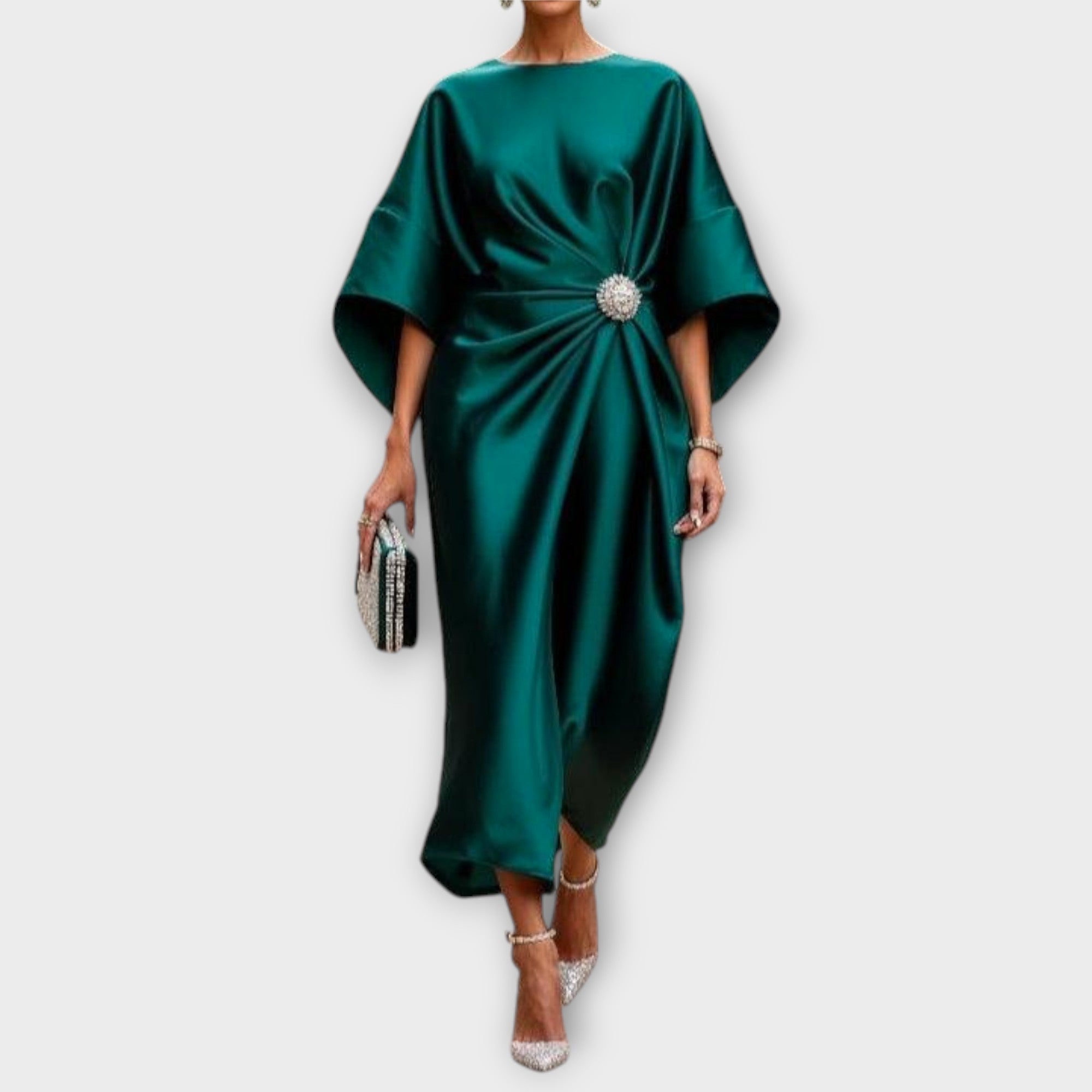 Robe Midi en Satin Élégante