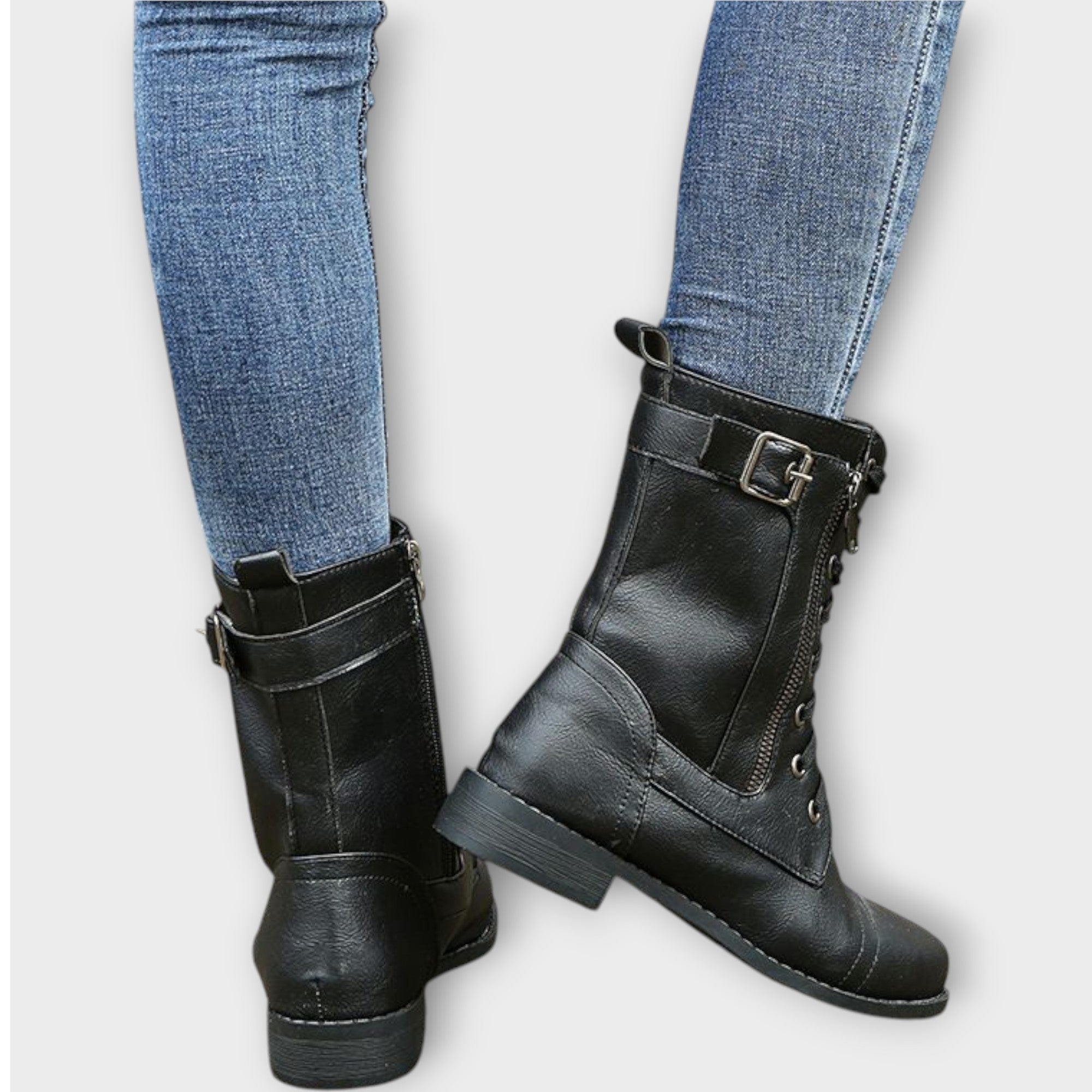 Bottines en cuir à lacets classiques