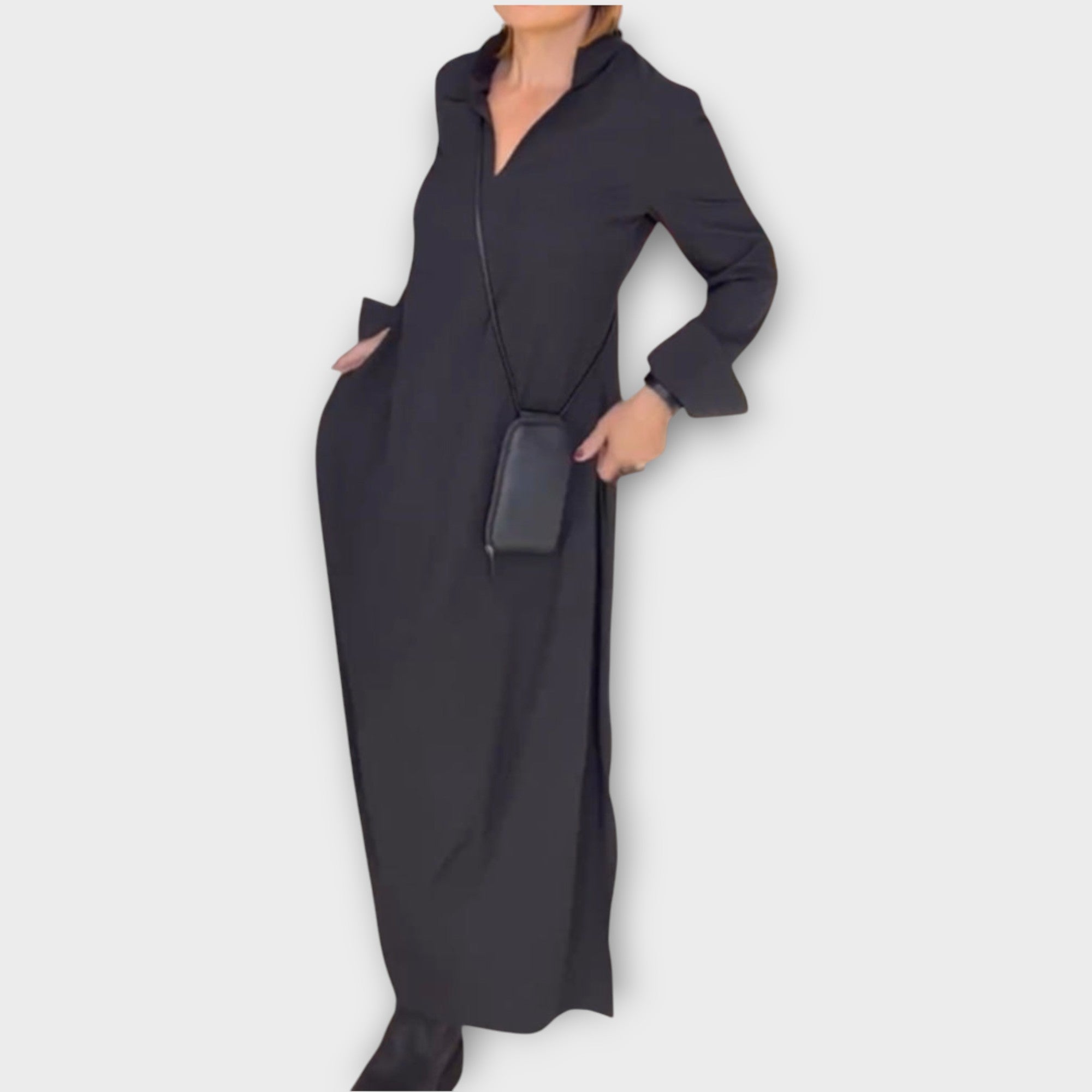 Robe Maxi à Col Détendu