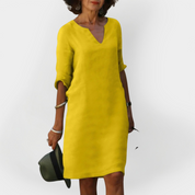 Robe quotidienne avec décolleté en V