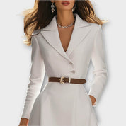 Robe Blazer A-Line Élégante avec Ceinture