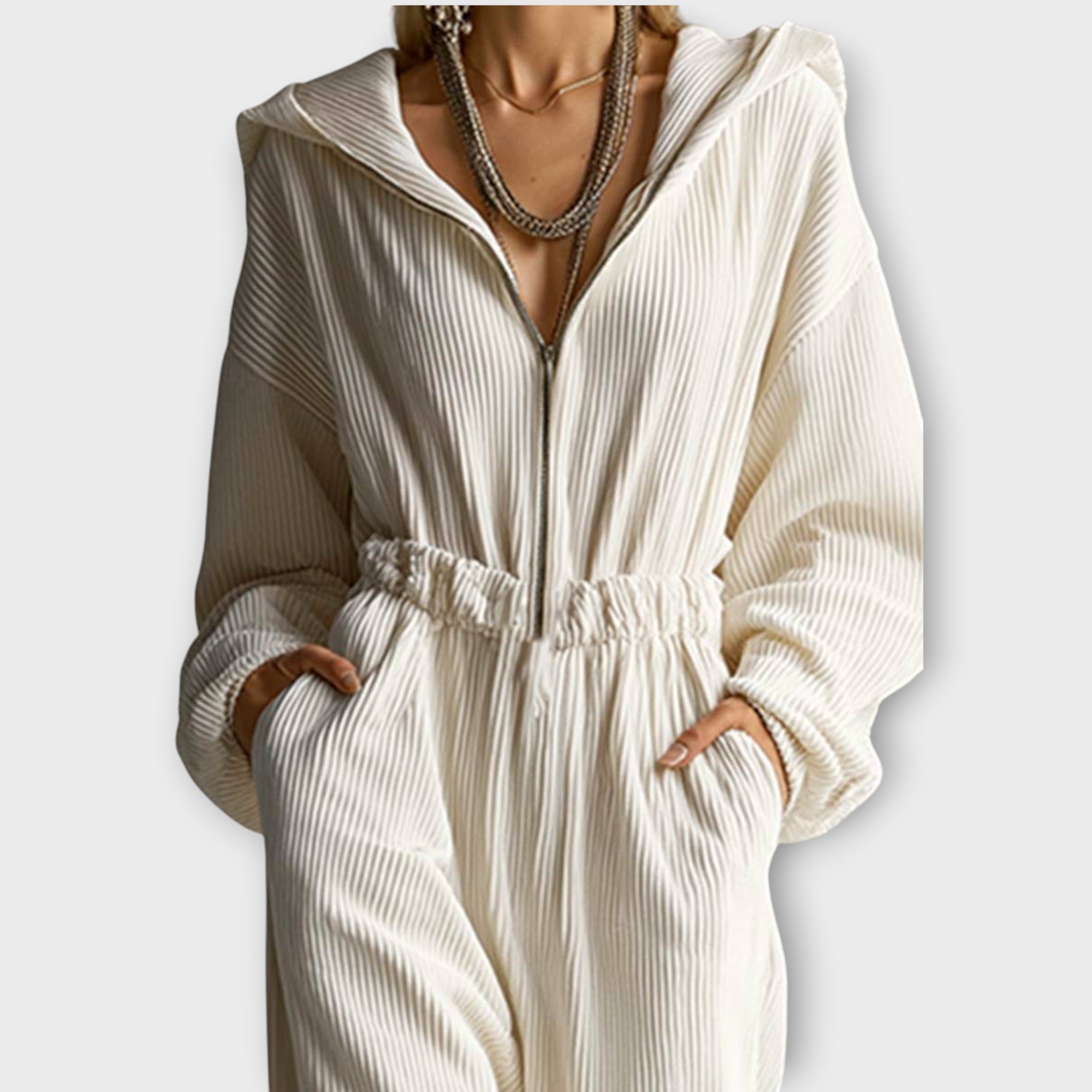 Combinaison Large Plissée Sans Effort