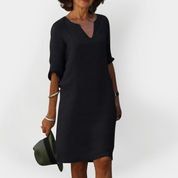 Robe quotidienne avec décolleté en V