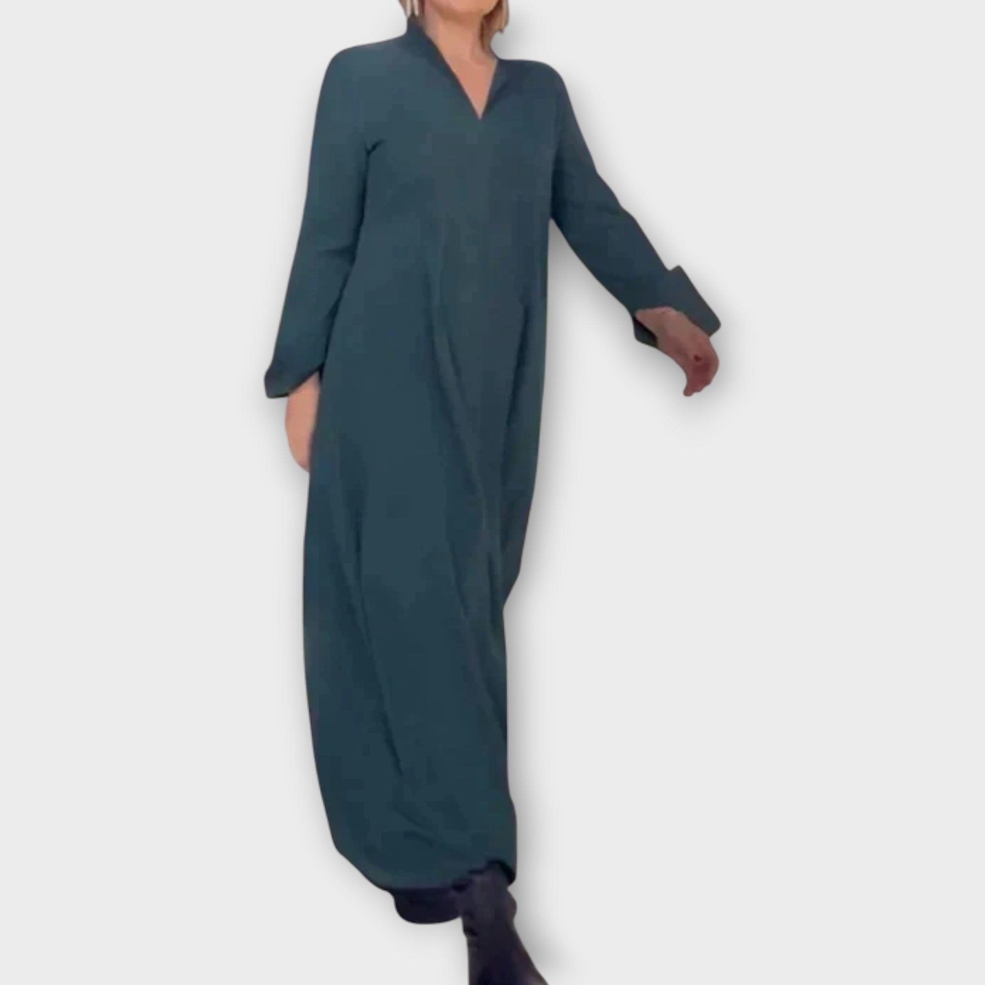 Robe Maxi à Col Détendu