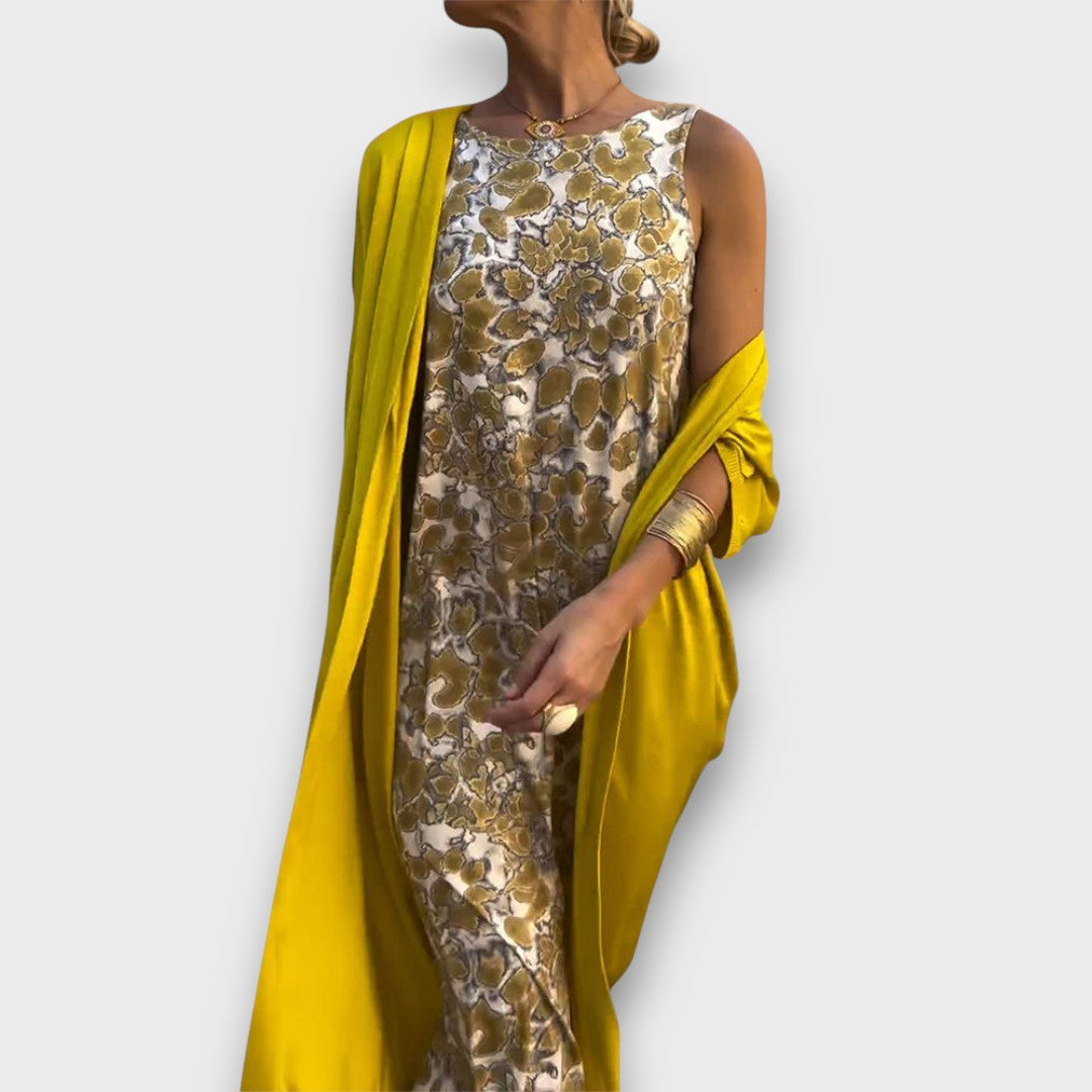 Robe Maxi avec Cardigan