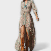 Robe maxi en doux style bohème