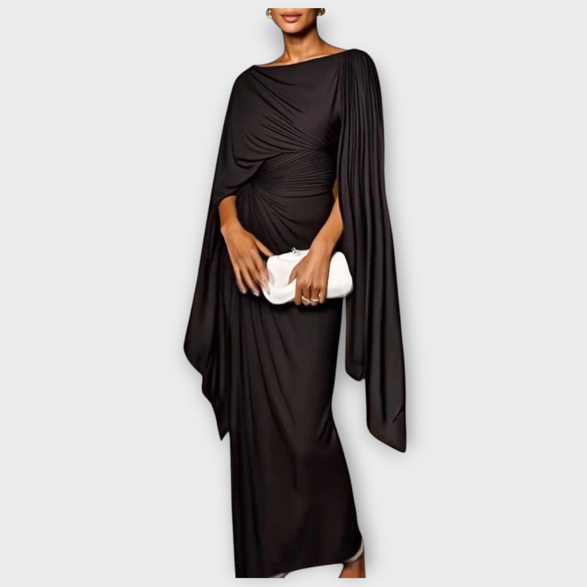 Robe de Soirée Élégante à Épaule Drapée