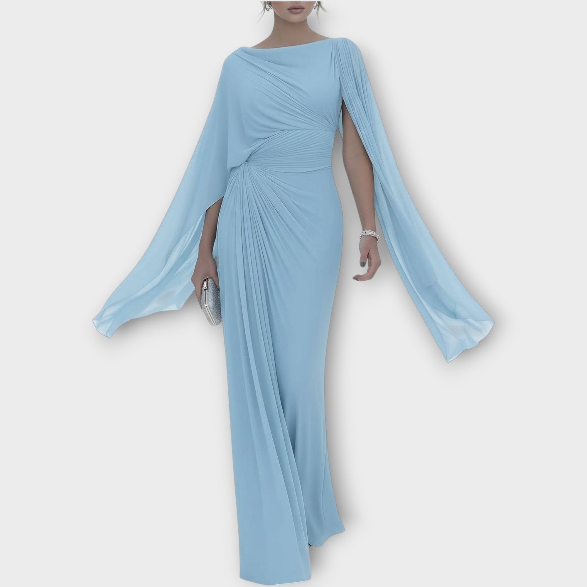 Robe de Soirée Élégante à Épaule Drapée