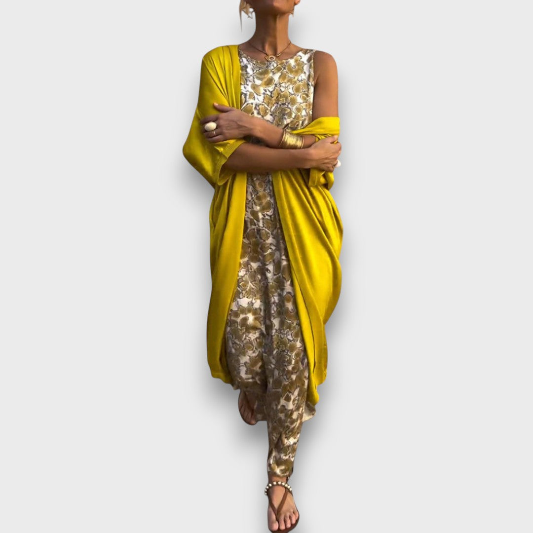 Robe Maxi avec Cardigan