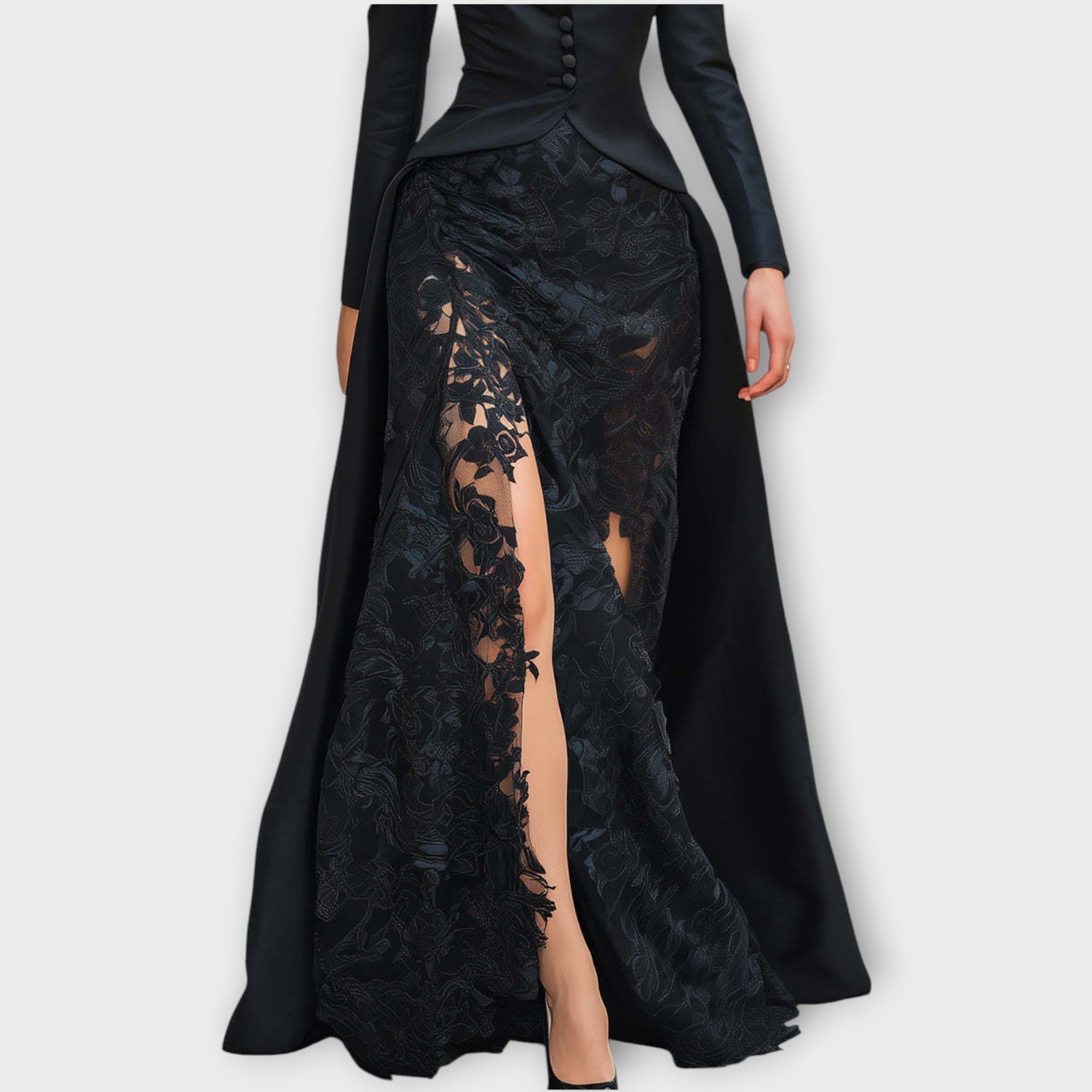 Robe en Satin et Dentelle de Luxe