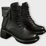 Bottes à lacets à talon épais classiques