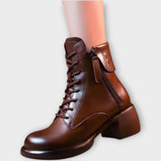 Bottes à lacets à talon épais classiques