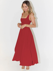 Robe Midi Élégante avec Ligne Romantique