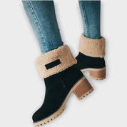 Bottines d'hiver chaudes avec fausse fourrure