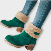 Bottines d'hiver chaudes avec fausse fourrure