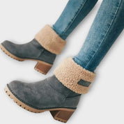 Bottines d'hiver chaudes avec fausse fourrure