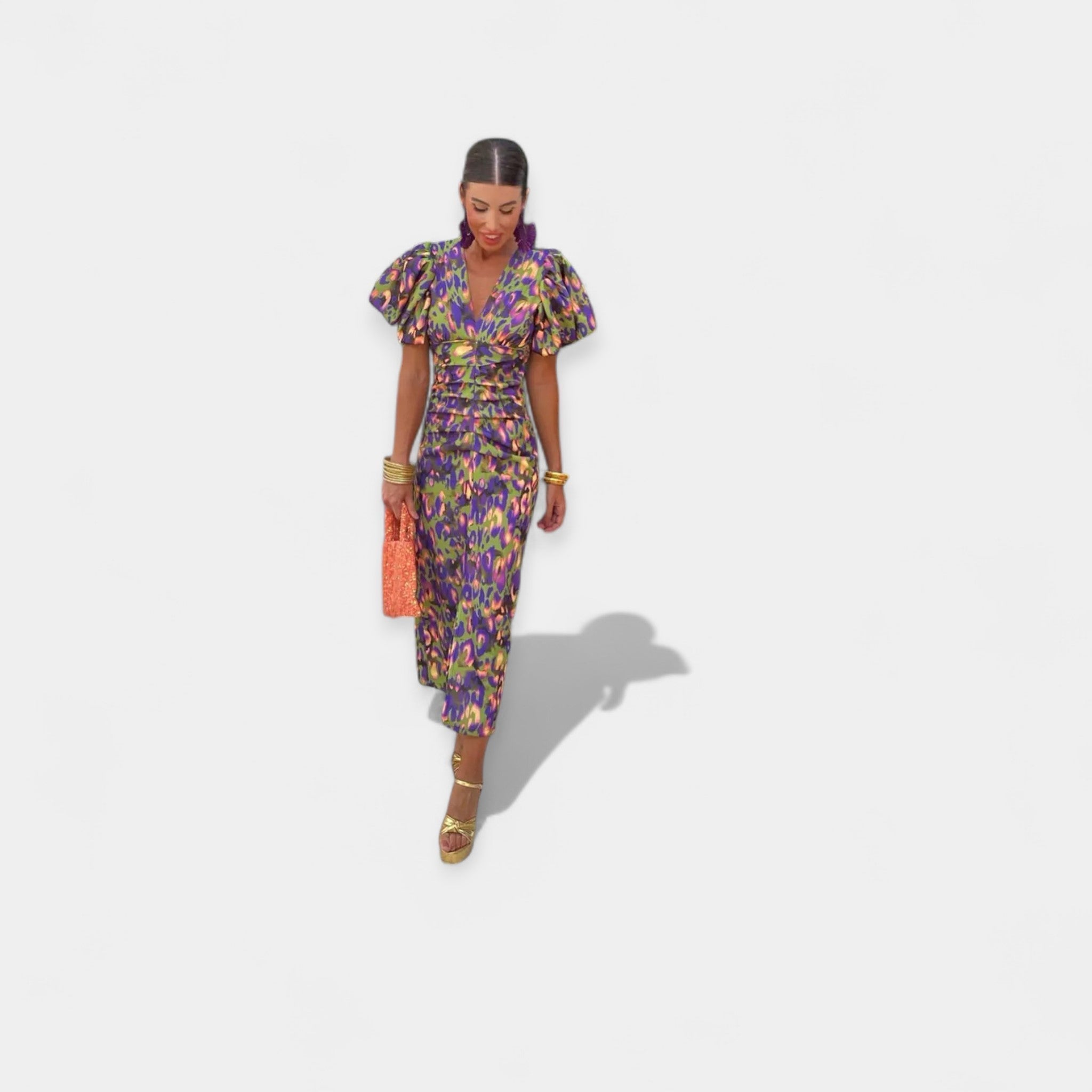 Robe avec Manches et Volants